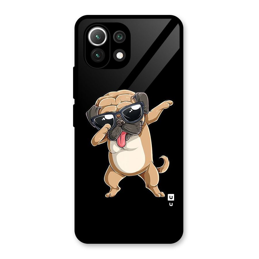 Dab Cool Dog Glass Back Case for Mi 11 Lite