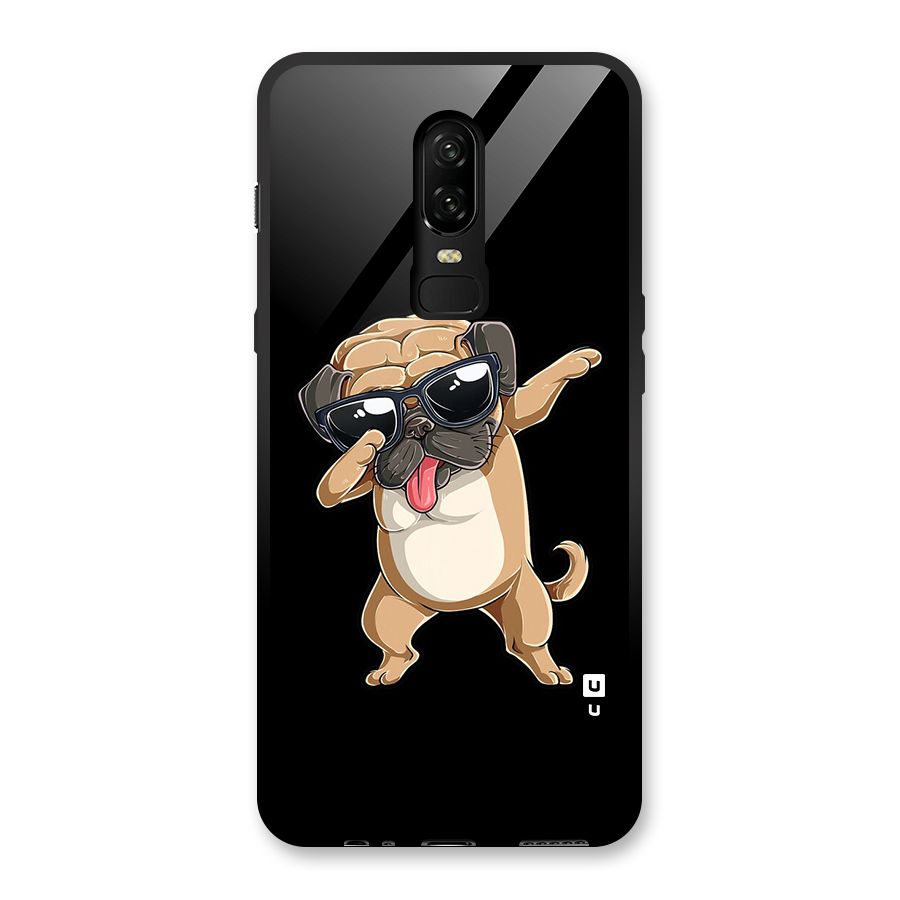 Dab Cool Dog Glass Back Case for OnePlus 6