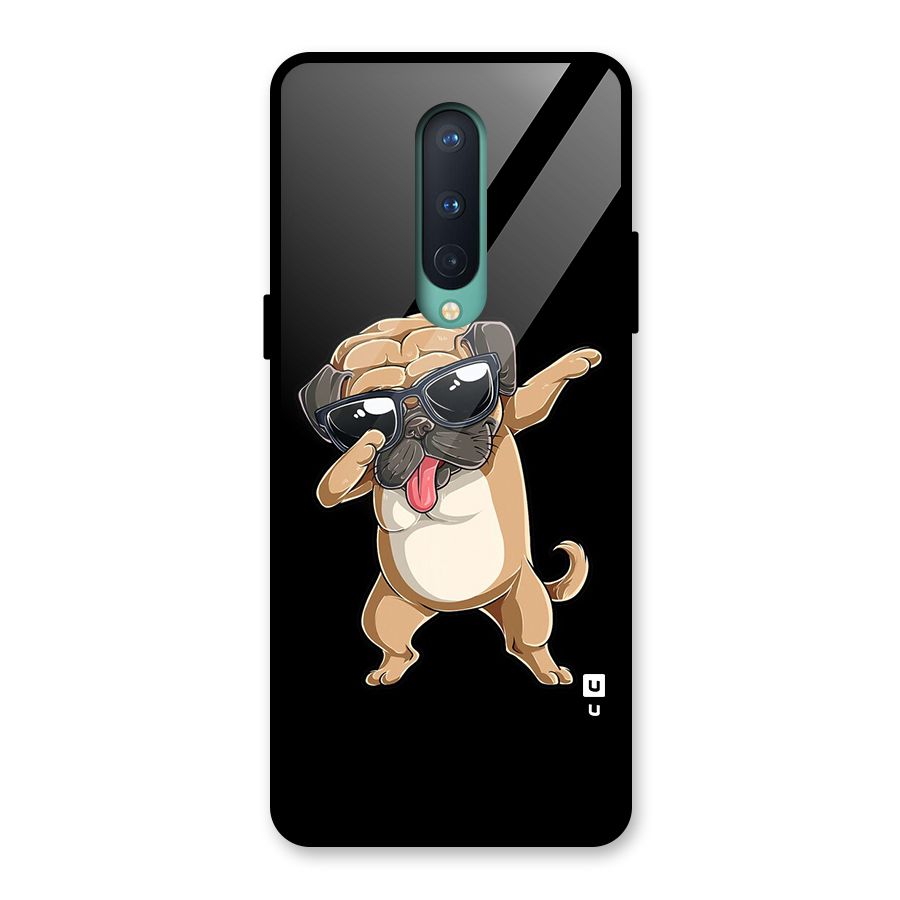 Dab Cool Dog Glass Back Case for OnePlus 8