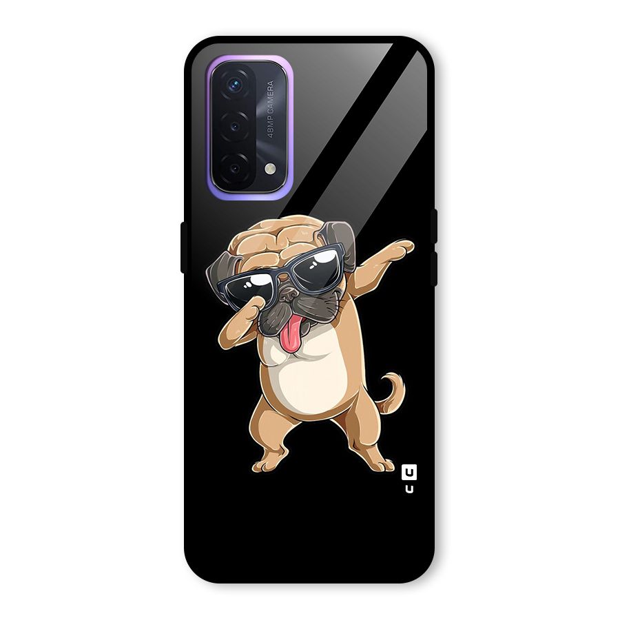 Dab Cool Dog Glass Back Case for Oppo A74 5G