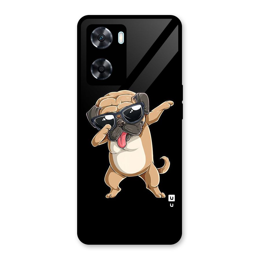 Dab Cool Dog Glass Back Case for Oppo A77