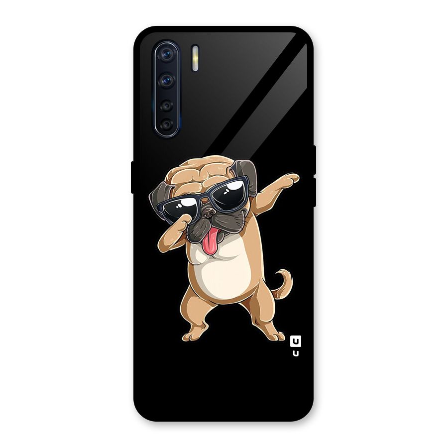 Dab Cool Dog Glass Back Case for Oppo F15
