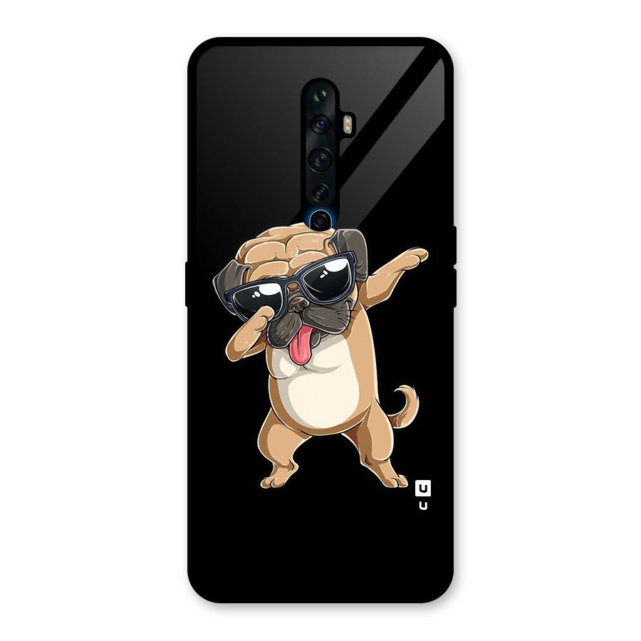 Dab Cool Dog Glass Back Case for Oppo Reno2 F