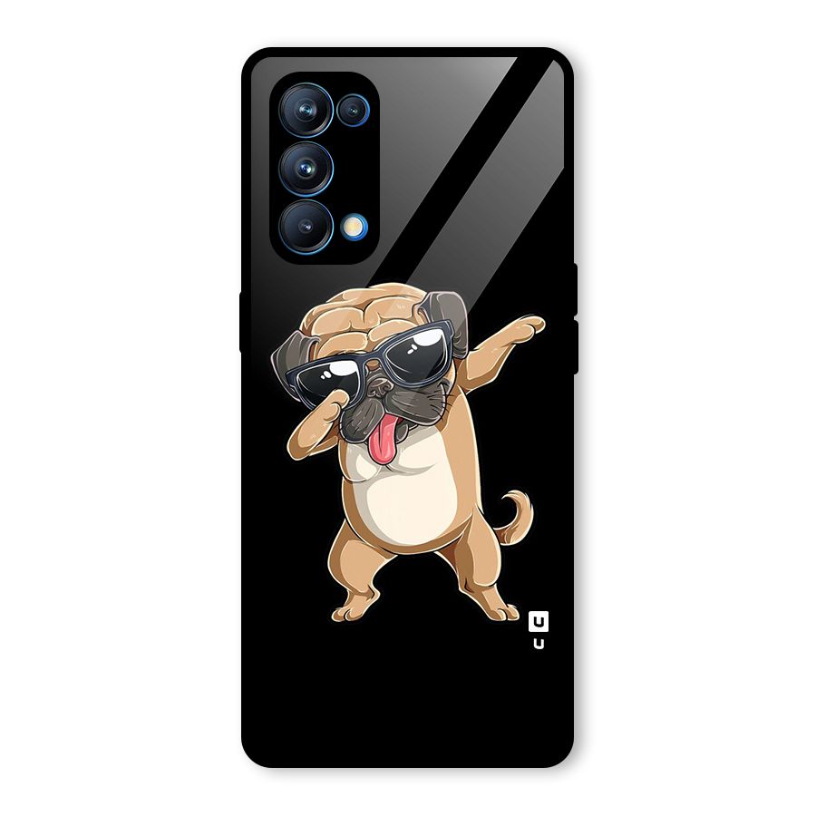Dab Cool Dog Glass Back Case for Oppo Reno5 Pro 5G