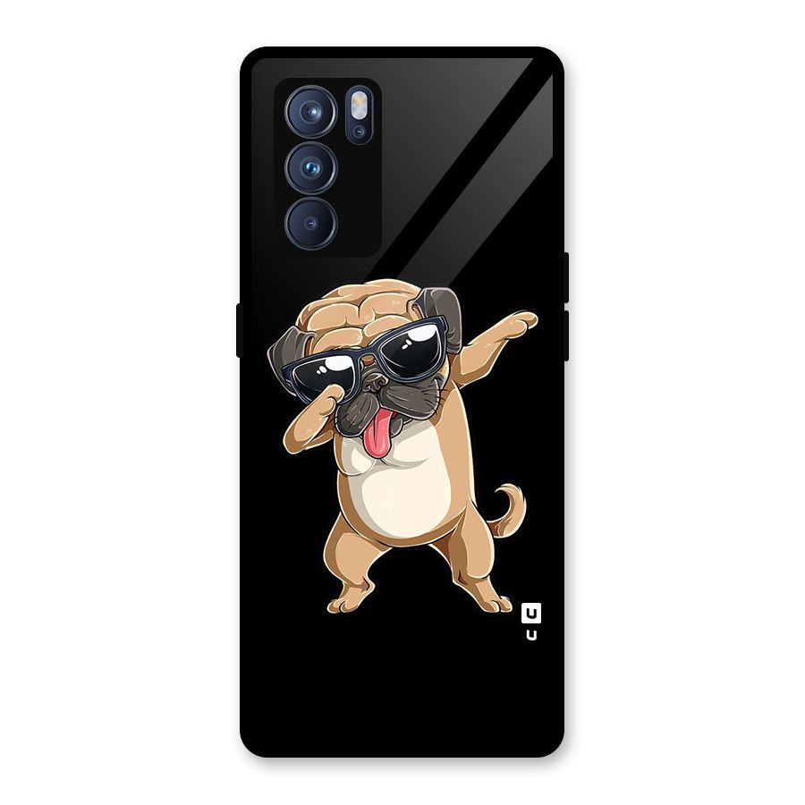 Dab Cool Dog Glass Back Case for Oppo Reno6 Pro 5G