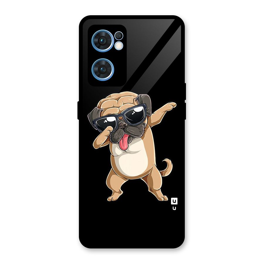 Dab Cool Dog Glass Back Case for Oppo Reno7 5G