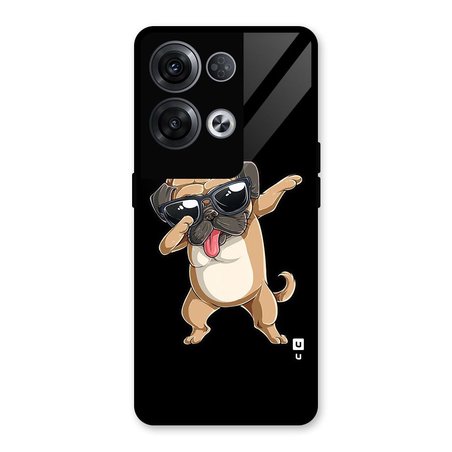 Dab Cool Dog Glass Back Case for Oppo Reno8 Pro 5G