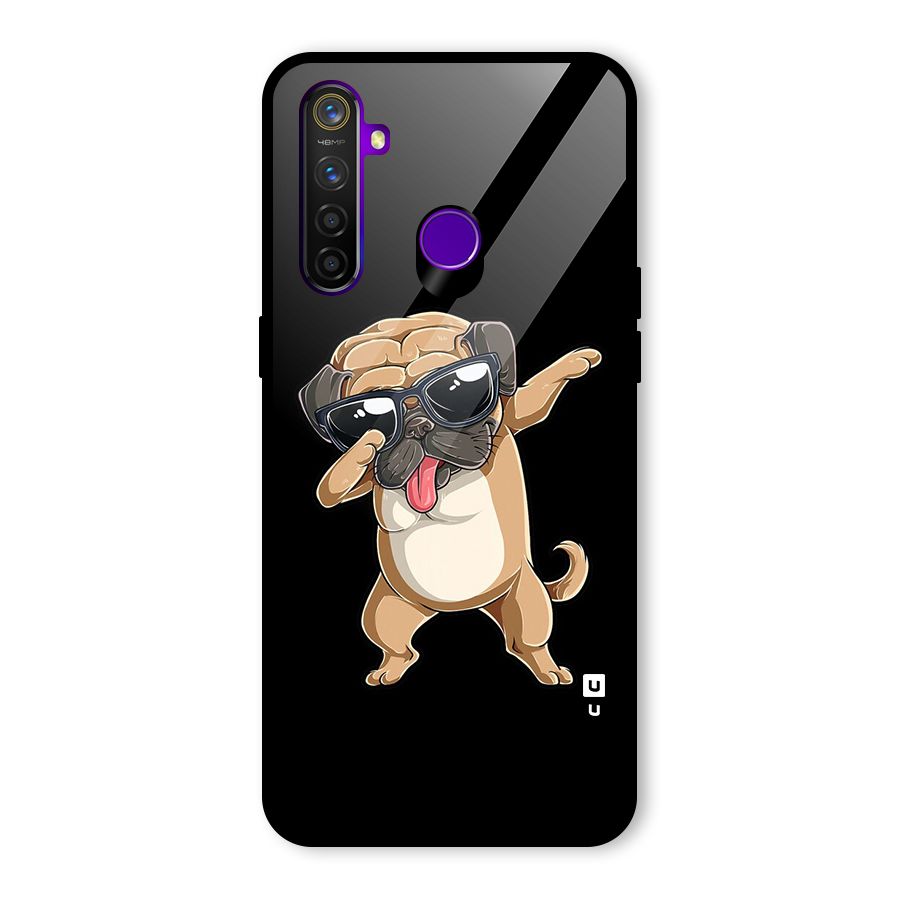 Dab Cool Dog Glass Back Case for Realme 5 Pro