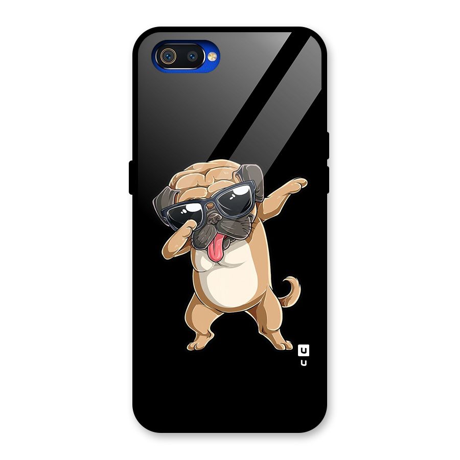 Dab Cool Dog Glass Back Case for Realme C2