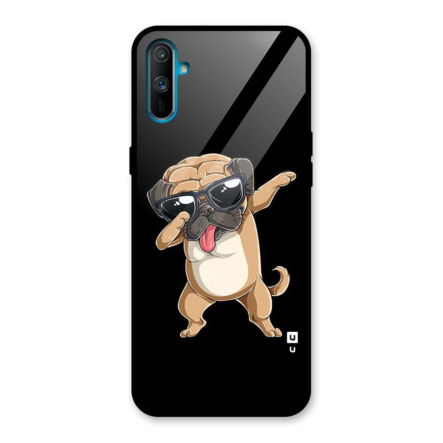 Dab Cool Dog Glass Back Case for Realme C3