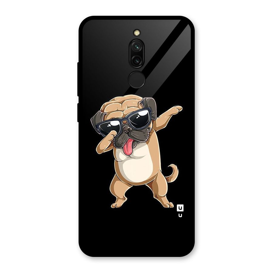 Dab Cool Dog Glass Back Case for Redmi 8