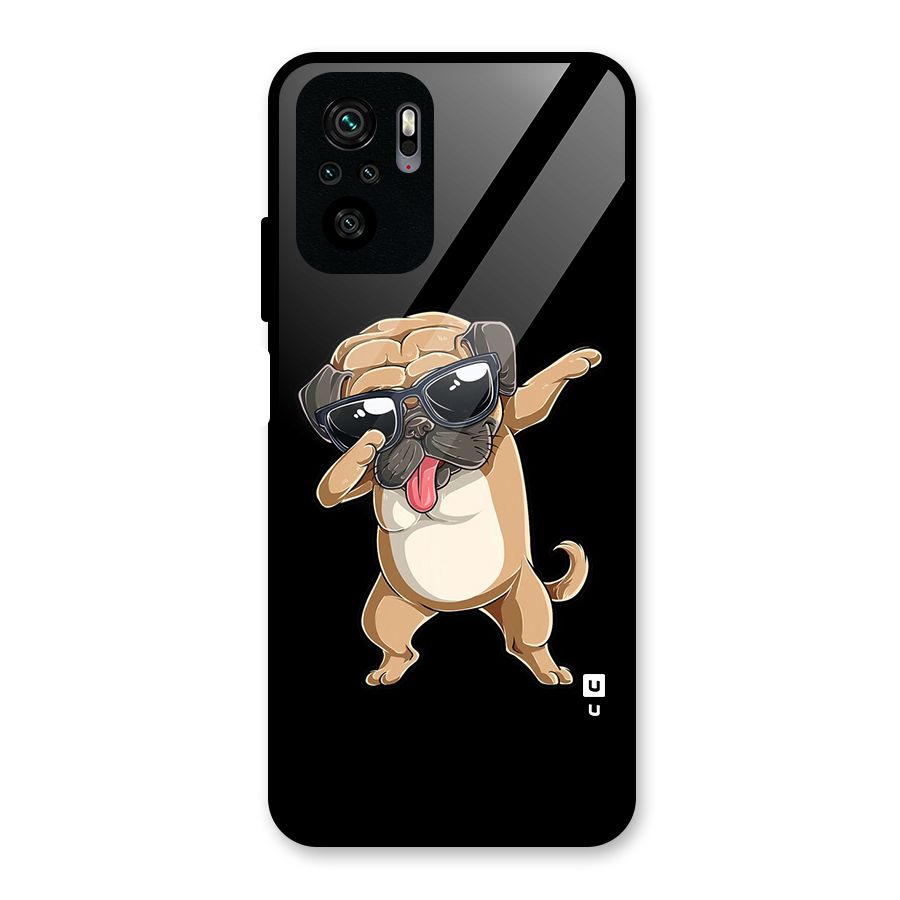 Dab Cool Dog Glass Back Case for Redmi Note 10S