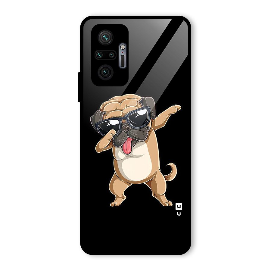 Dab Cool Dog Glass Back Case for Redmi Note 10 Pro Max