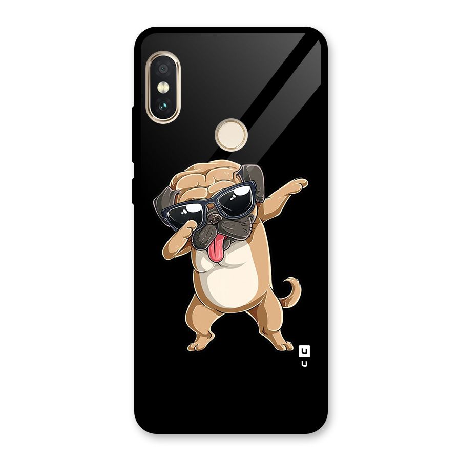 Dab Cool Dog Glass Back Case for Redmi Note 5 Pro