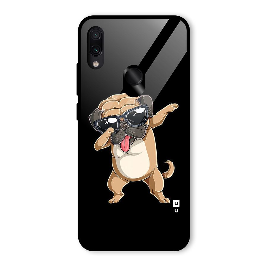 Dab Cool Dog Glass Back Case for Redmi Note 7 Pro