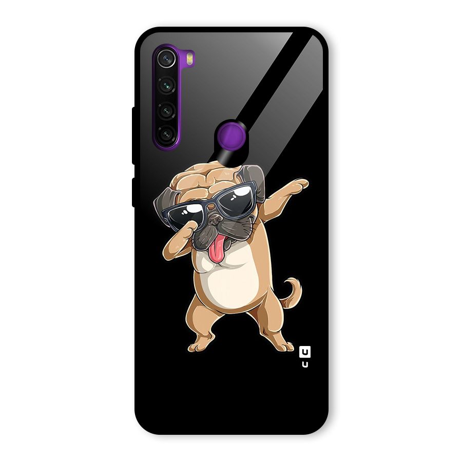 Dab Cool Dog Glass Back Case for Redmi Note 8