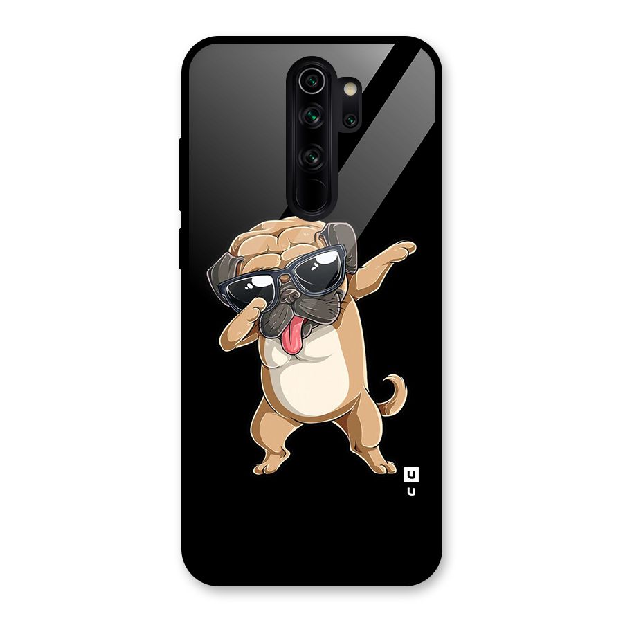 Dab Cool Dog Glass Back Case for Redmi Note 8 Pro