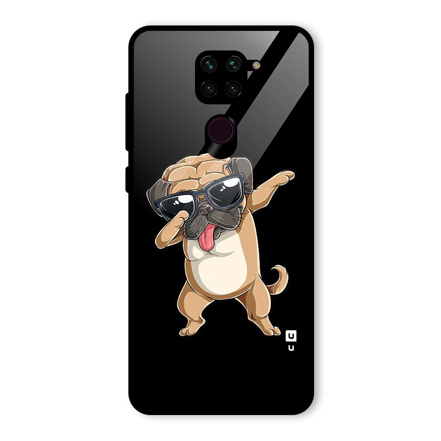 Dab Cool Dog Glass Back Case for Redmi Note 9