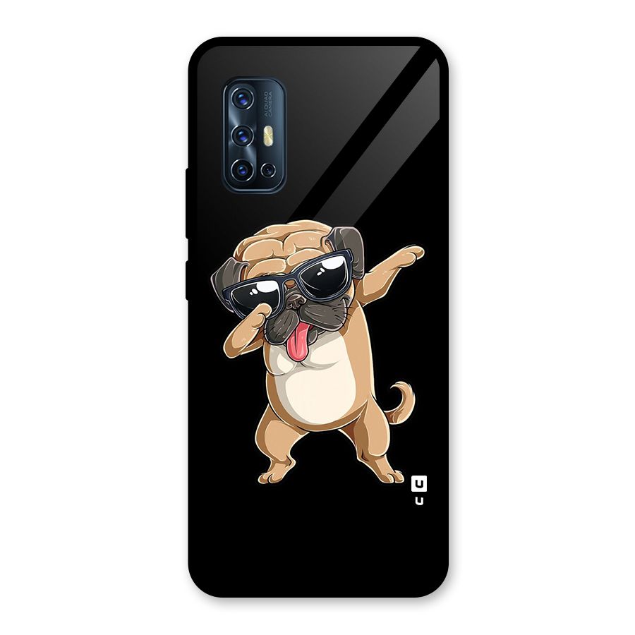 Dab Cool Dog Glass Back Case for Vivo V17