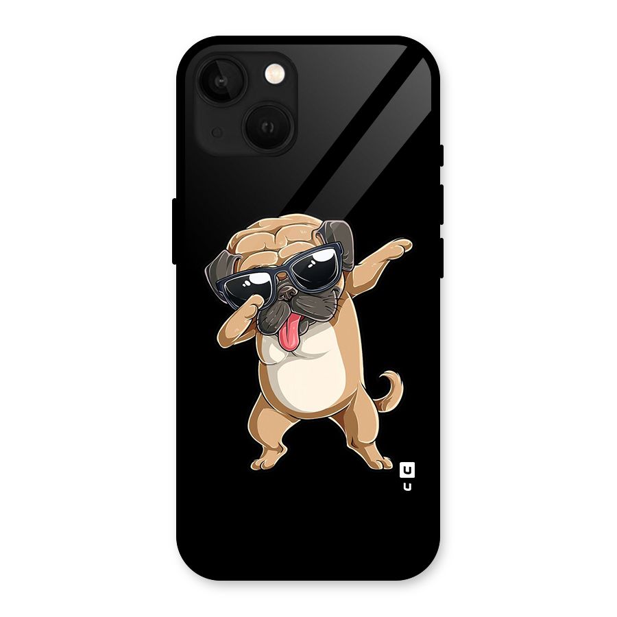 Dab Cool Dog Glass Back Case for iPhone 13