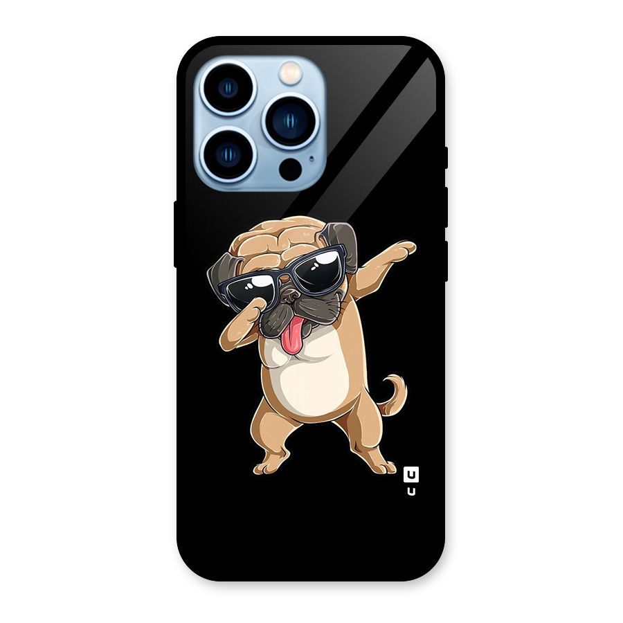 Dab Cool Dog Glass Back Case for iPhone 13 Pro