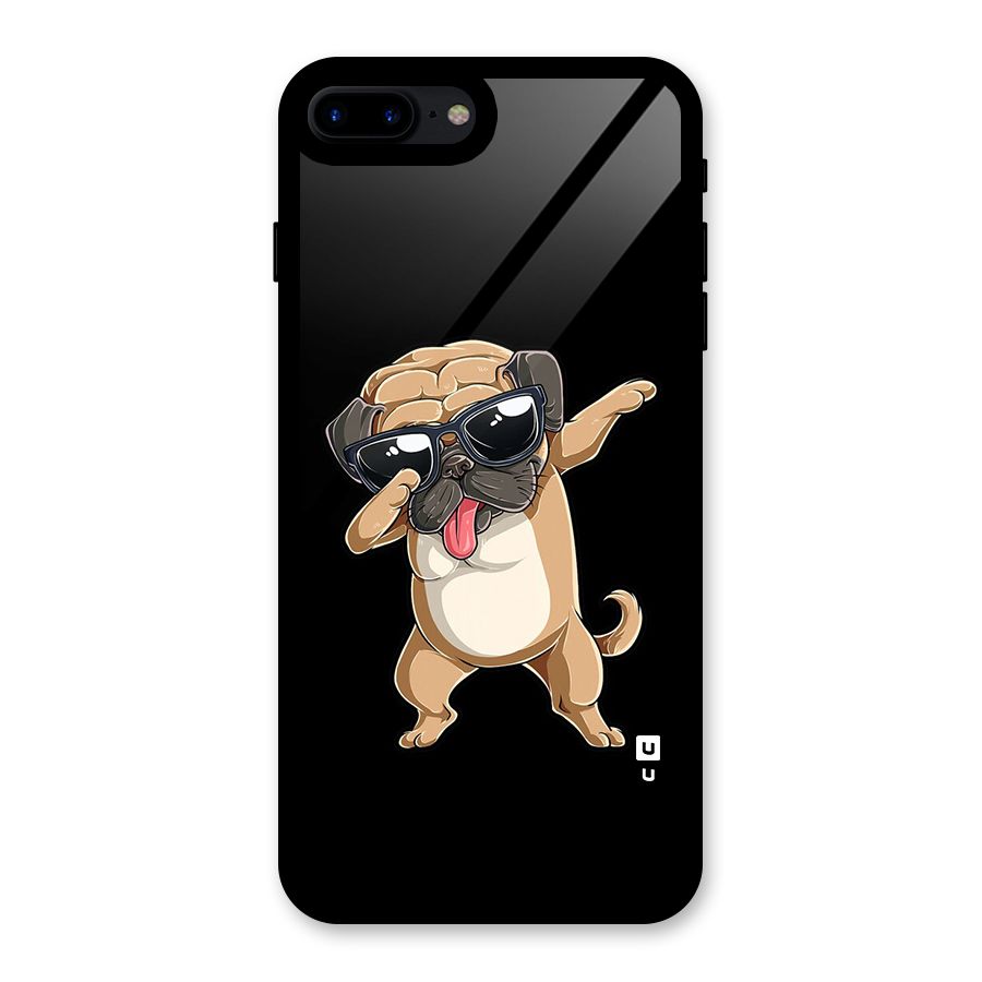 Dab Cool Dog Glass Back Case for iPhone 8 Plus