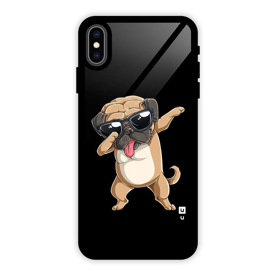 Dab Cool Dog Glass Back Case for iPhone XS Max