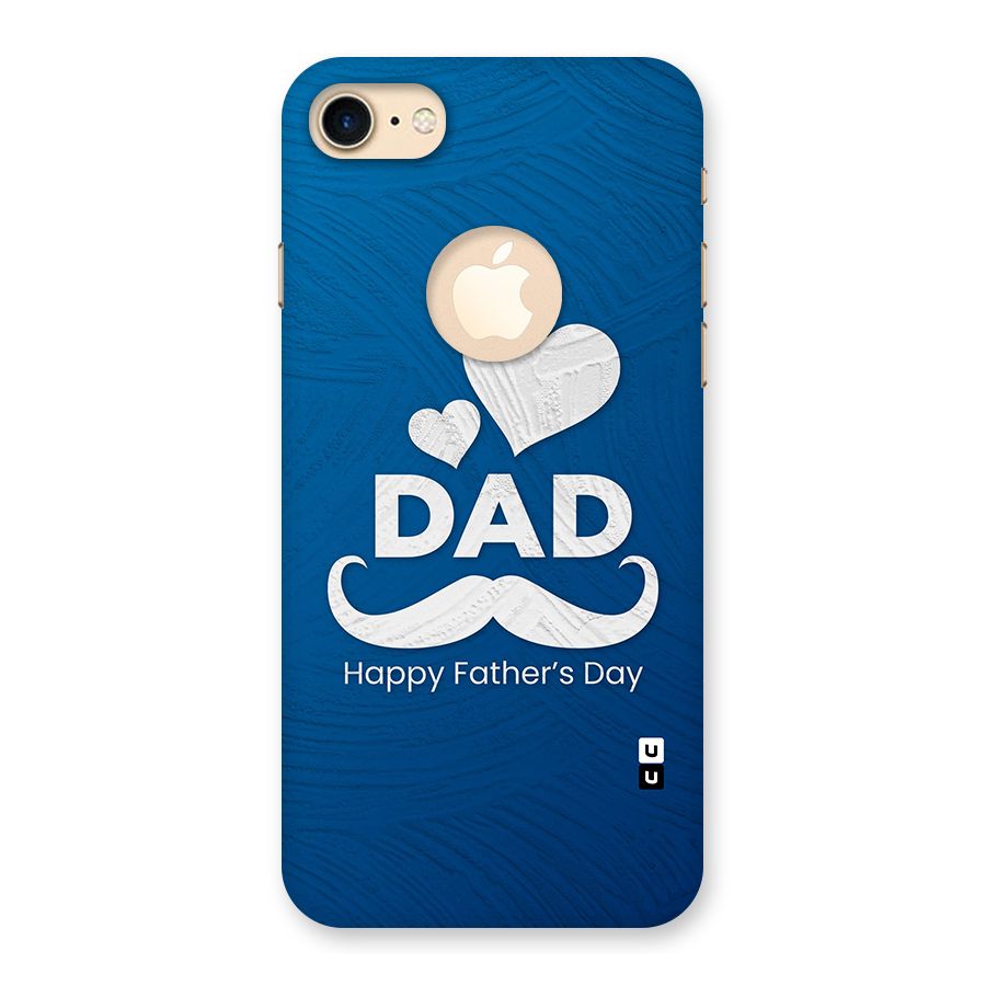Dad Happy Fathers Day Back Case for iPhone 8 Logo Cut