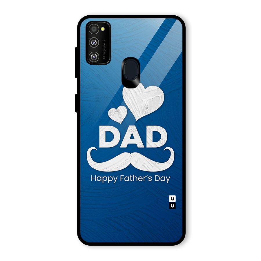Dad Happy Fathers Day Glass Back Case for Galaxy M30s