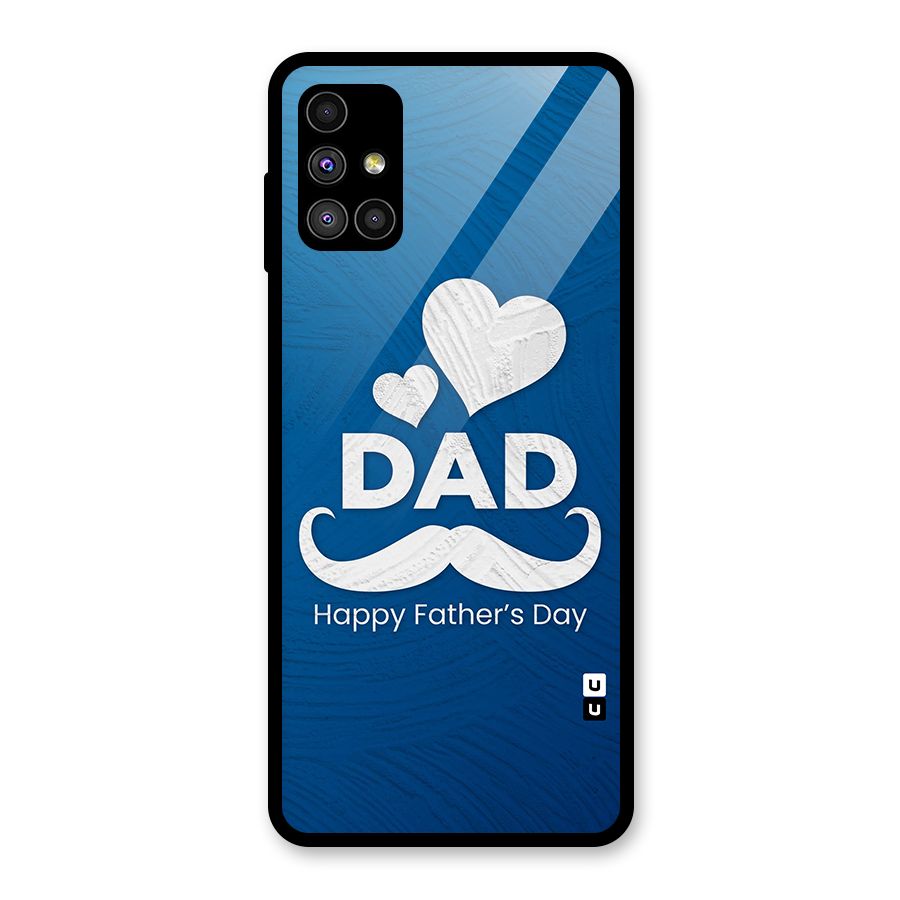 Dad Happy Fathers Day Glass Back Case for Galaxy M51