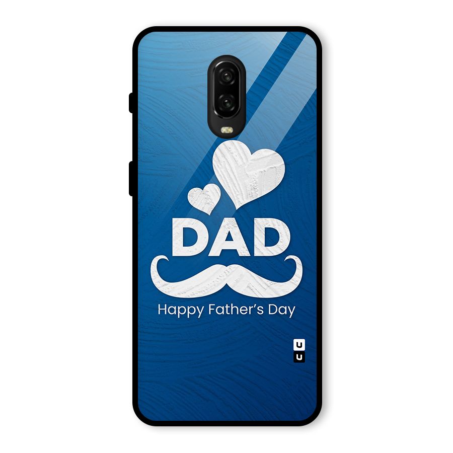 Dad Happy Fathers Day Glass Back Case for OnePlus 6T