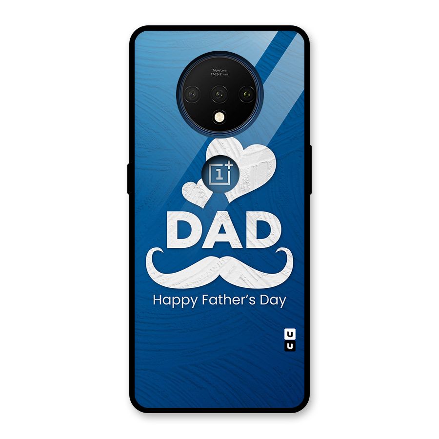 Dad Happy Fathers Day Glass Back Case for OnePlus 7T