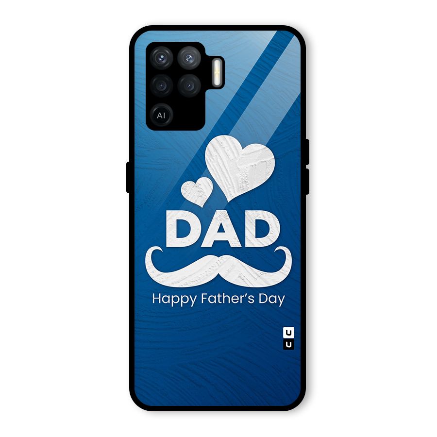 Dad Happy Fathers Day Glass Back Case for Oppo F19 Pro