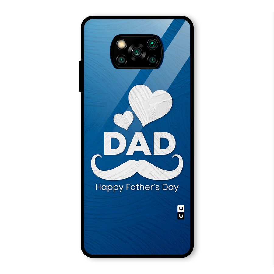 Dad Happy Fathers Day Glass Back Case for Poco X3 Pro