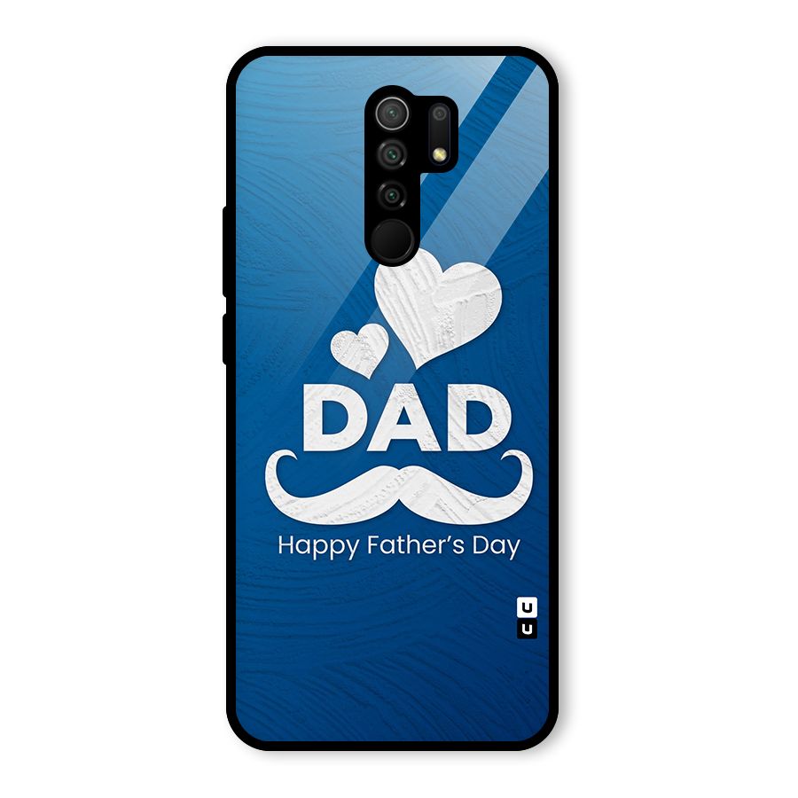 Dad Happy Fathers Day Glass Back Case for Redmi 9 Prime