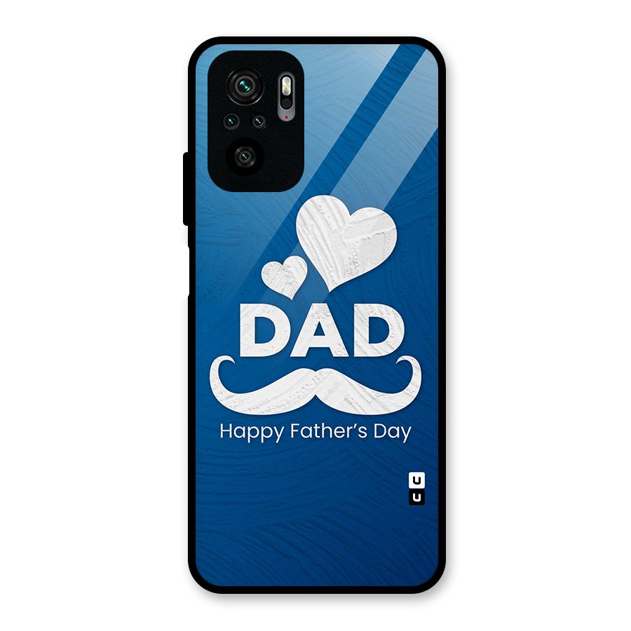 Dad Happy Fathers Day Glass Back Case for Redmi Note 10S