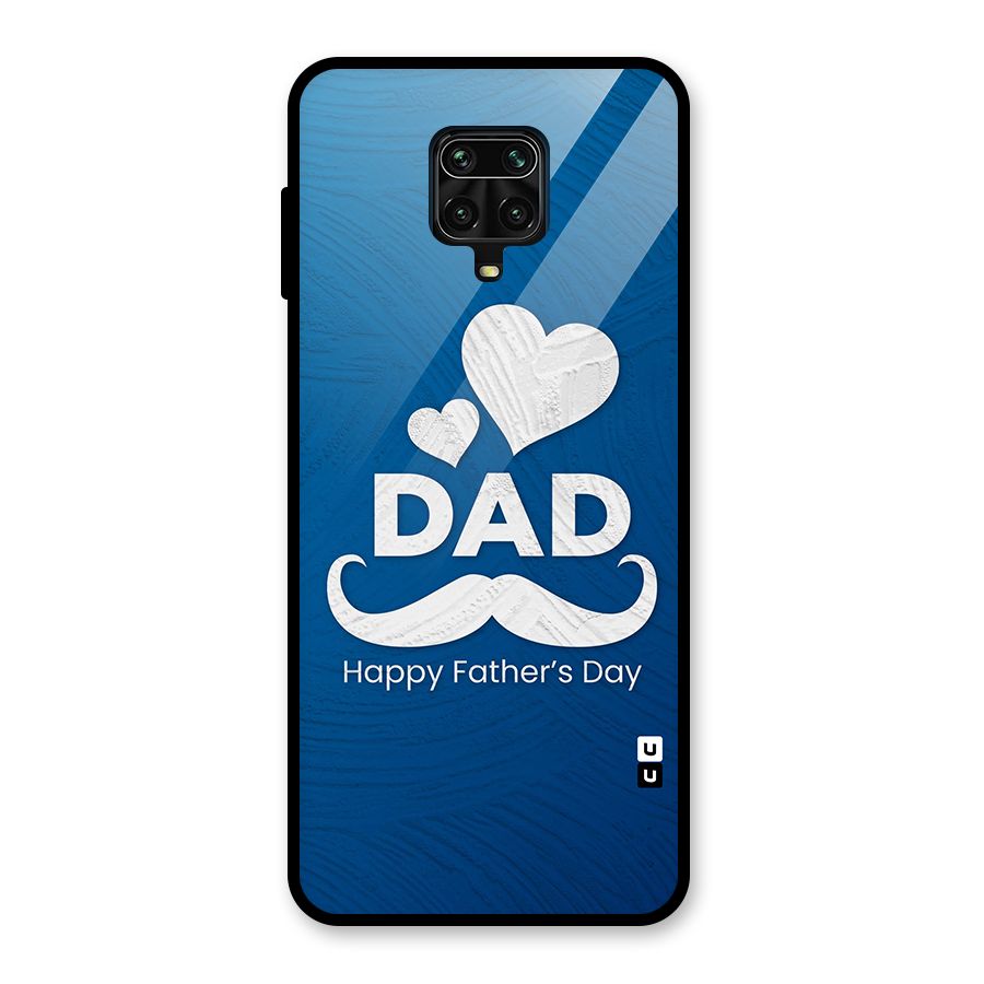 Dad Happy Fathers Day Glass Back Case for Redmi Note 9 Pro