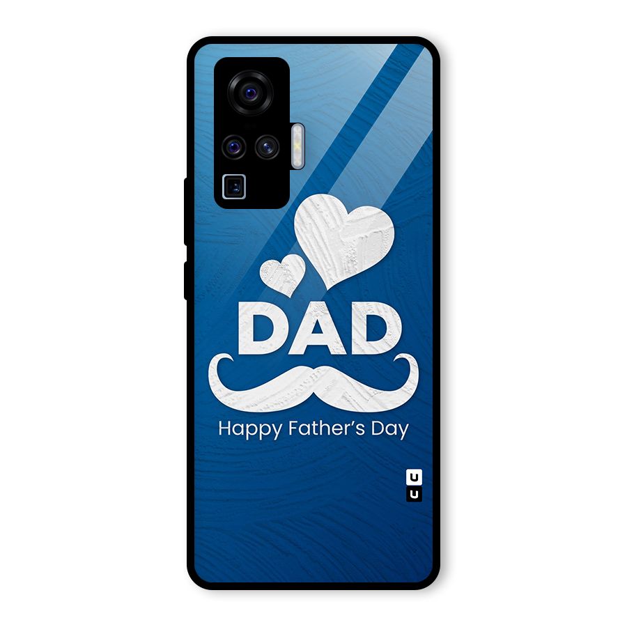 Dad Happy Fathers Day Glass Back Case for Vivo X50 Pro