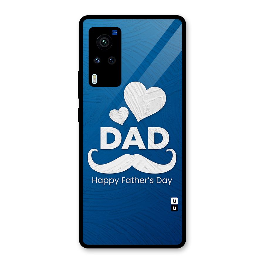 Dad Happy Fathers Day Glass Back Case for Vivo X60 Pro