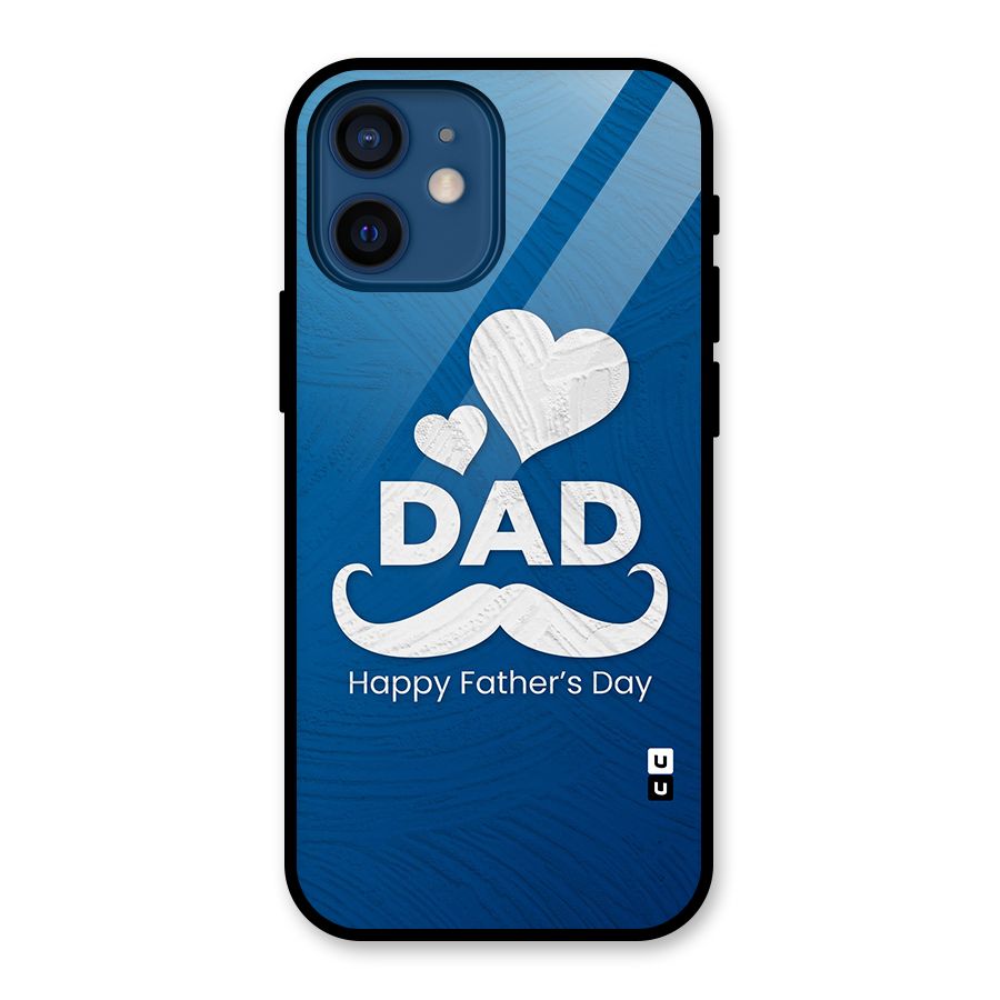 Dad Happy Fathers Day Glass Back Case for iPhone 12 Mini