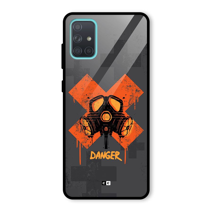 Danger Mask Glass Back Case for Galaxy A71