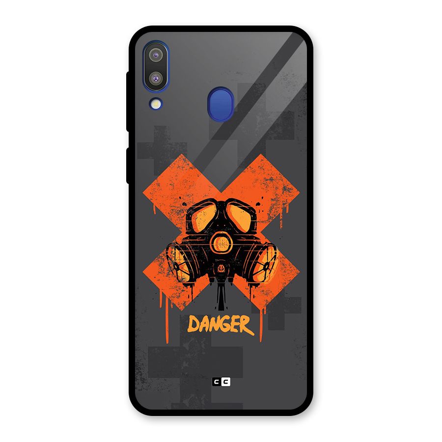 Danger Mask Glass Back Case for Galaxy M20
