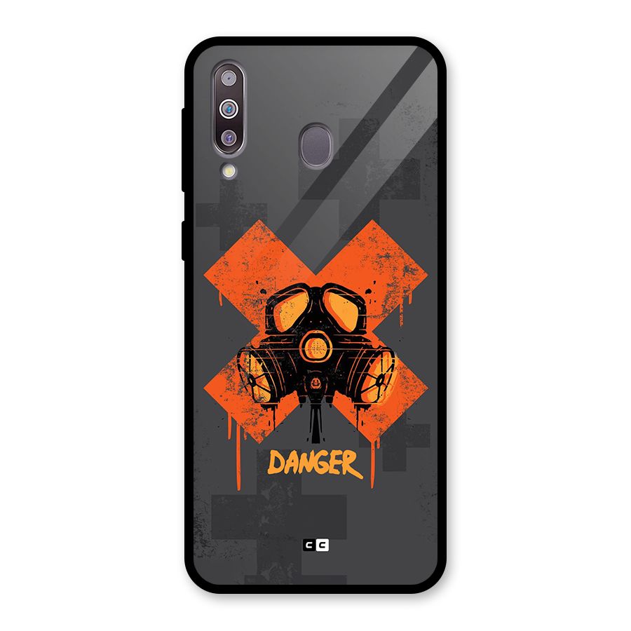 Danger Mask Glass Back Case for Galaxy M30
