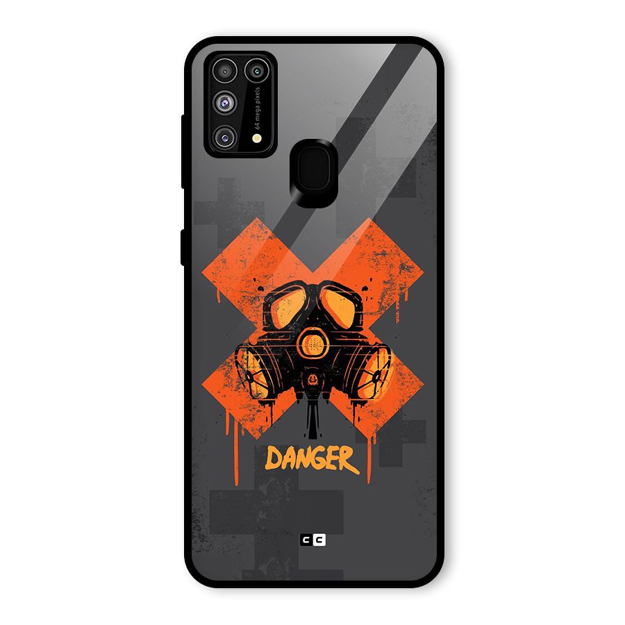 Danger Mask Glass Back Case for Galaxy M31