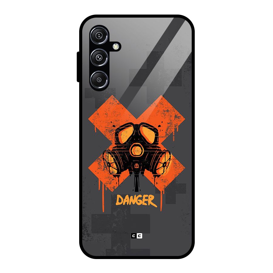 Danger Mask Glass Back Case for Galaxy M34 5G