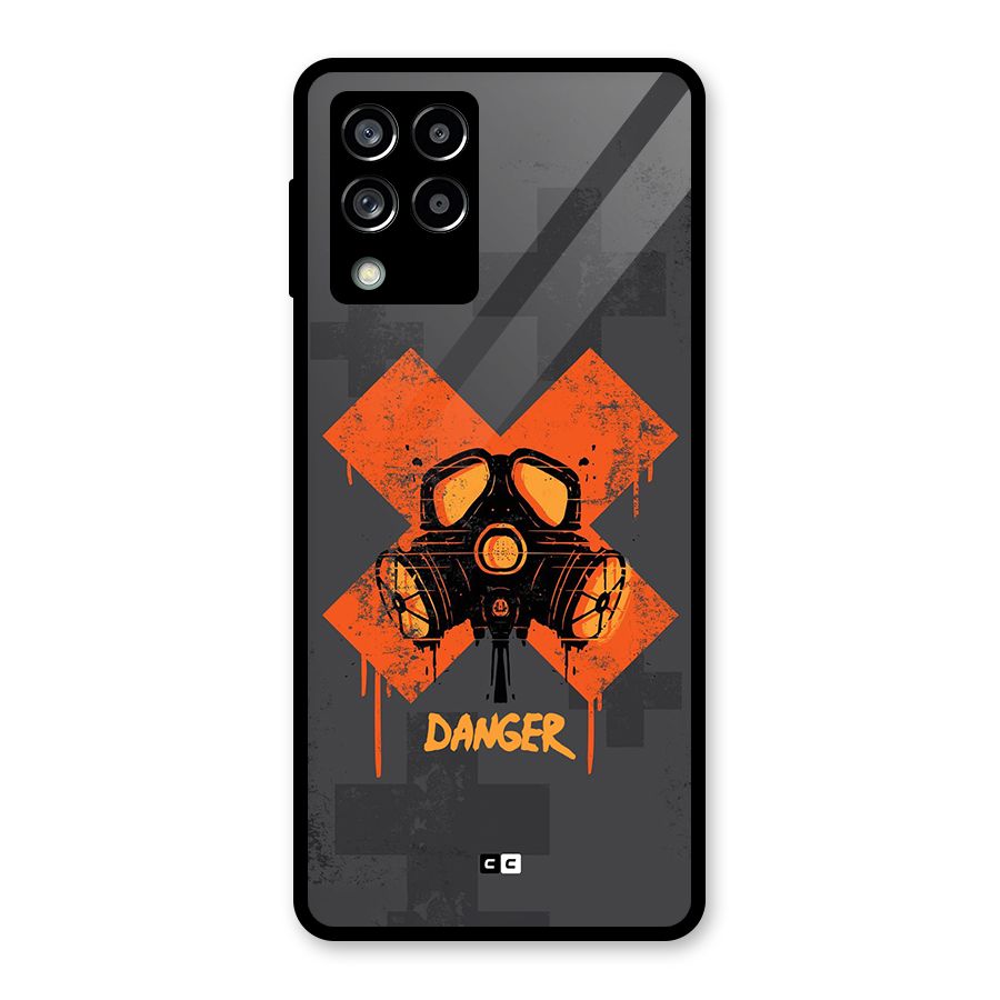 Danger Mask Glass Back Case for Galaxy M53 5G