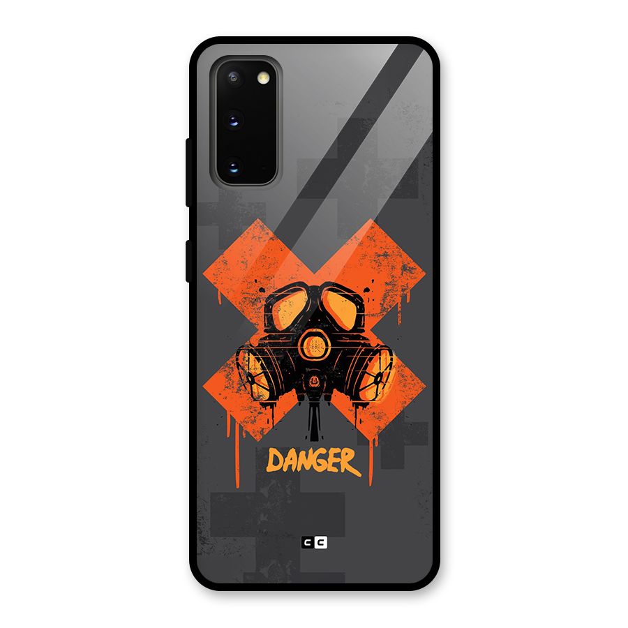 Danger Mask Glass Back Case for Galaxy S20