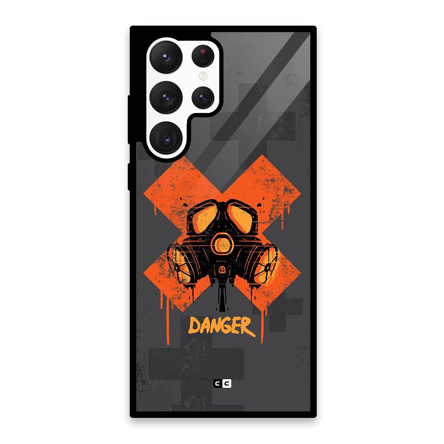 Danger Mask Glass Back Case for Galaxy S22 Ultra 5G