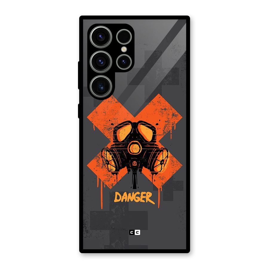 Danger Mask Glass Back Case for Galaxy S23 Ultra