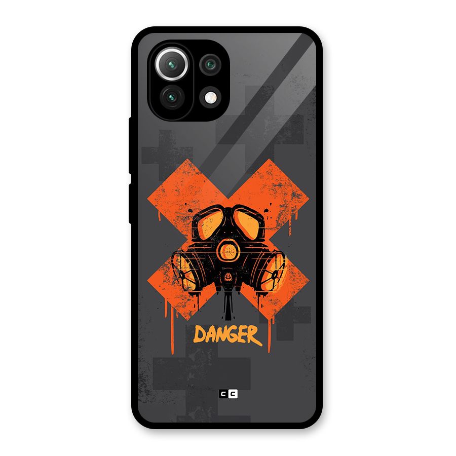 Danger Mask Glass Back Case for Mi 11 Lite NE 5G